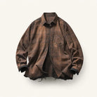 Mingstreet ASC launch still-life | UNKNOWNWORLD | Distressed Raw Hem Plaid Shirt | Brown | ready_now_existing_asset