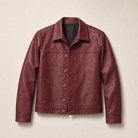 Mingstreet ASC launch still-life | UNKNOWNWORLD | Distressed Scarlet Leather Jacket | Red | ready_now_uncrumpled_replacement
