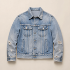 Mingstreet ASC launch still-life | UNKNOWNWORLD | Heavy Distressed Denim Jacket | Blue | ready_now_uncrumpled_replacement