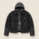 Mingstreet ASC launch still-life | UNKNOWNWORLD | Deconstructed Denim Horsehide Jacket | Black | ready_now_uncrumpled_replacement