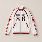 Mingstreet ASC launch still-life | BEERBRO | Varsity Patch Zip Up Cardigan | Off-White | ready_now_uncrumpled_replacement