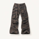 Mingstreet ASC launch still-life | BEERBRO | Washed Camo Micro Flare Cargo Pants | Brown | ready_now_existing_asset
