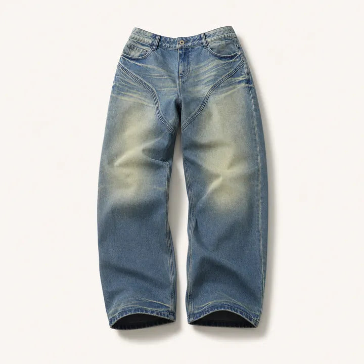 Mingstreet ASC launch still-life | FaxCopyExpress | Curved Panel Dirty Wash Jeans | Denim | ready_now_existing_asset