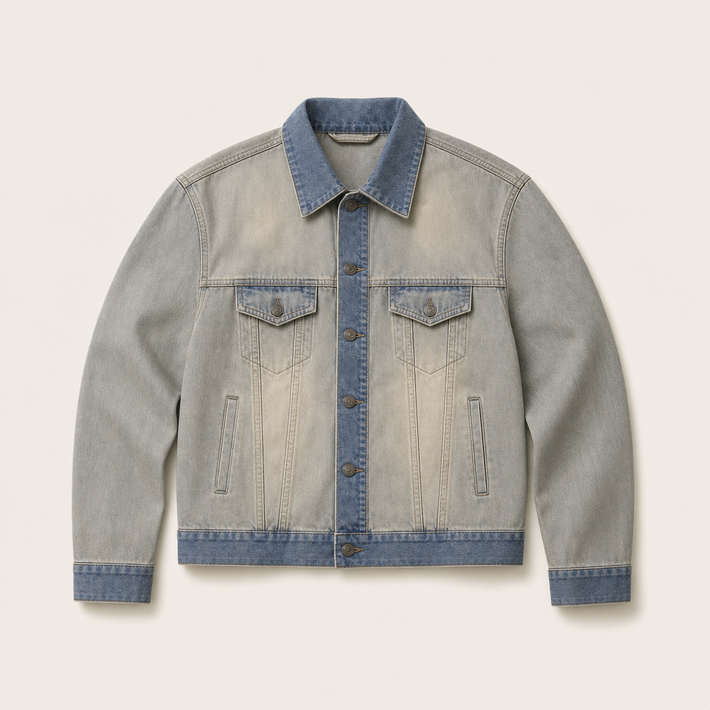 Mingstreet ASC launch still-life | MASONPRINCE | Reverse Detail Washed Denim Jacket | Denim | ready_now_uncrumpled_replacement