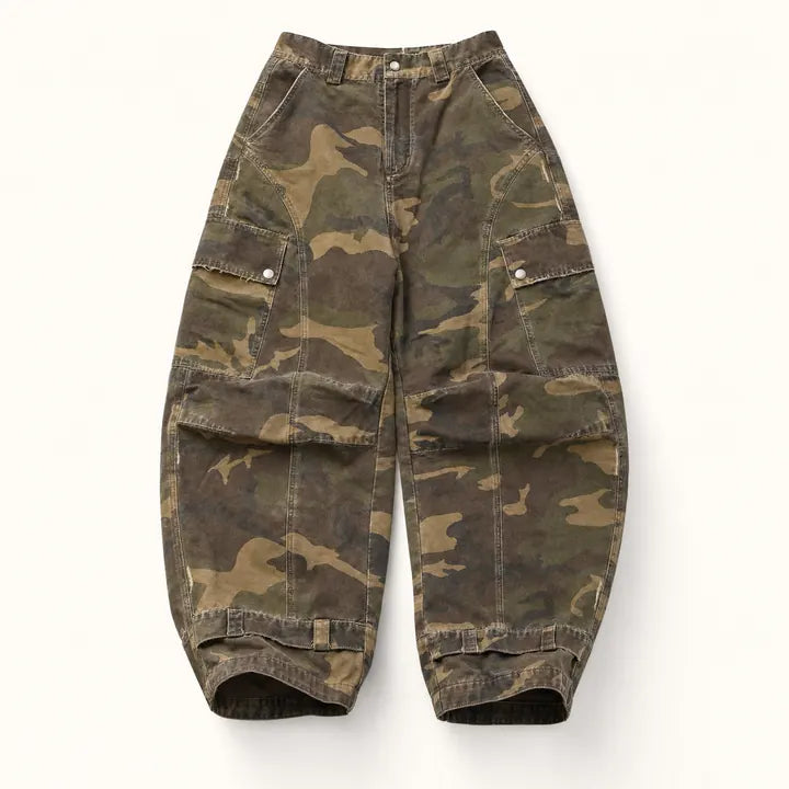 Mingstreet ASC launch still-life | MASONPRINCE | Curved Leg Camouflage Cargo Pants | Olive | ready_now_existing_asset