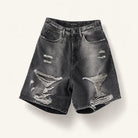 Mingstreet ASC launch still-life | MASONPRINCE | Washed Distressed Denim Shorts | Gray | ready_now_existing_asset