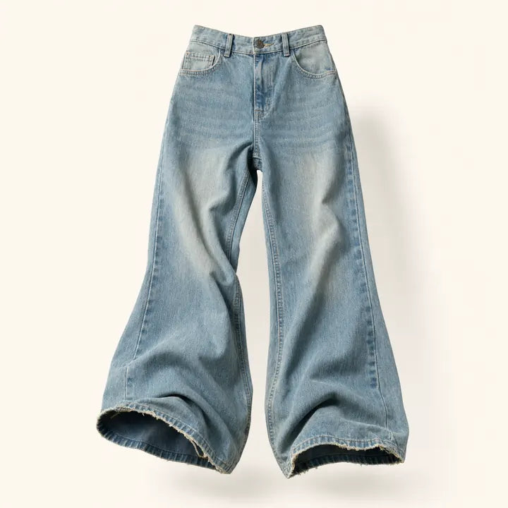 Mingstreet ASC launch still-life | MASONPRINCE | High Waisted Distressed Flared Jeans | Denim | ready_now_existing_asset