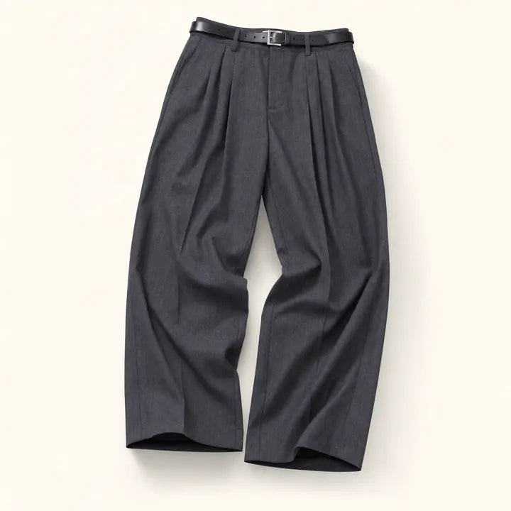 Mingstreet ASC launch still-life | MASONPRINCE | Pleated Wide Leg Trousers | Gray | ready_now_existing_asset