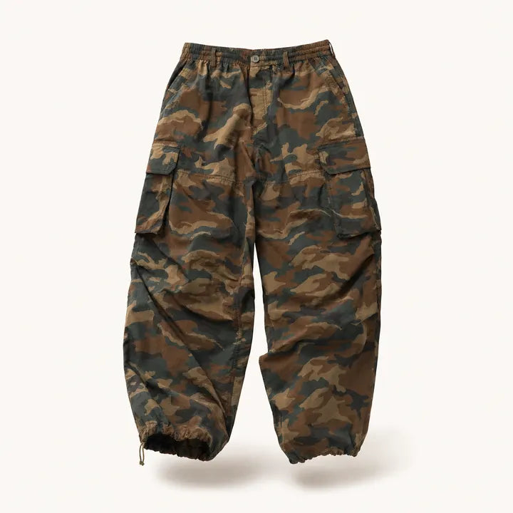 Mingstreet ASC launch still-life | MASONPRINCE | Camo Nylon Cargo Parachute Pants | Brown | ready_now_existing_asset
