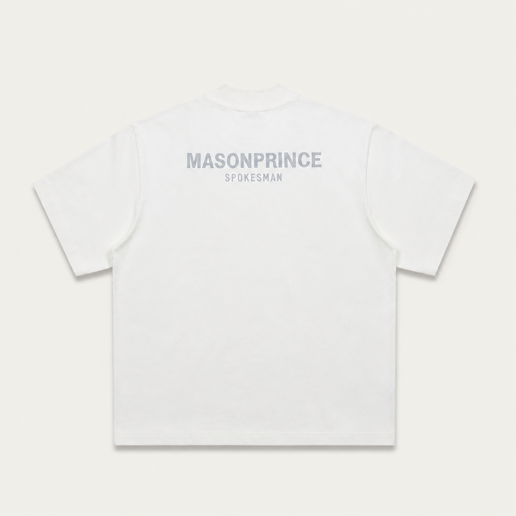 Mingstreet ASC launch still-life | MASONPRINCE | Reflective Heavyweight Cotton T Shirt | White | generated_extra_ready_product_colorway