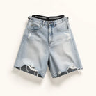 Mingstreet ASC launch still-life | MASONPRINCE | Light Wash Raw Hem Denim Shorts | Blue | ready_now_existing_asset