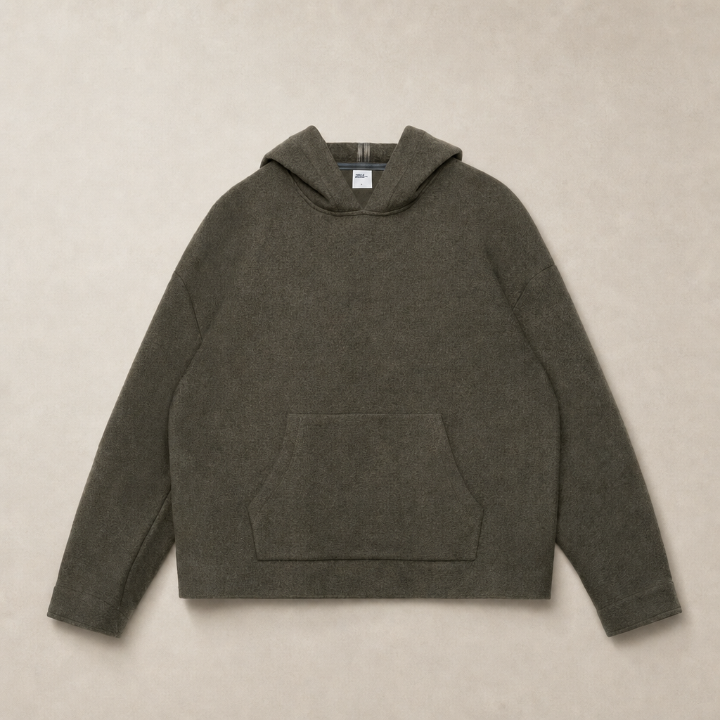 Mingstreet ASC launch still-life | SIMPLE PROJECT | Pure Wool Pullover Hoodie | Khaki | generated_missing_still_life_expansion