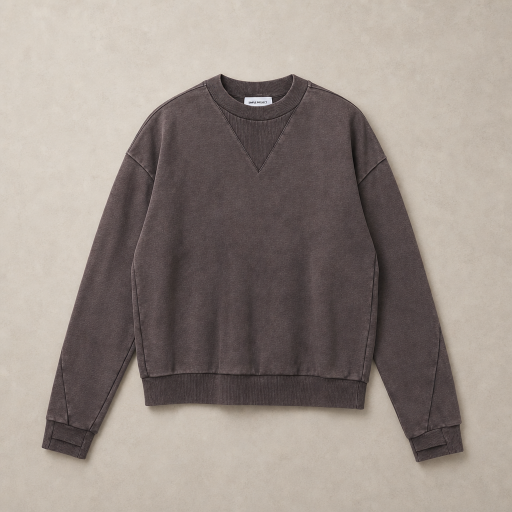 Mingstreet ASC launch still-life | SIMPLE PROJECT | Faded Cotton Crewneck Sweatshirt | Coffee | generated_missing_still_life_expansion