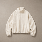 Mingstreet ASC launch still-life | SIMPLE PROJECT | Ruffled Adjustable Collar Zip Hoodie | Beige | generated_missing_still_life_expansion