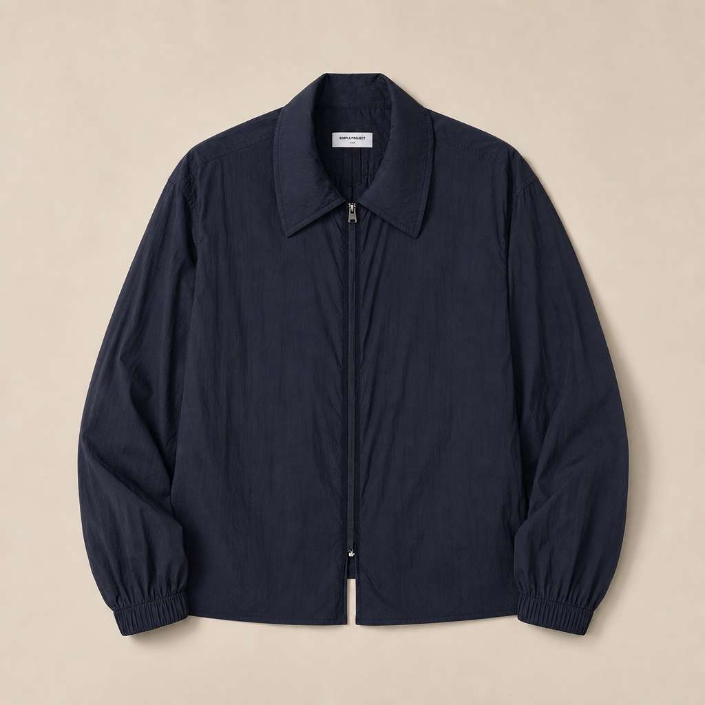 Mingstreet ASC launch still-life | SIMPLE PROJECT | Sheer Nylon UV Protection Shirt | Navy Blue | generated_missing_still_life_expansion