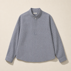 Mingstreet ASC launch still-life | SIMPLE PROJECT | Half Placket Plaid Popover Shirt | Navy Blue | generated_missing_still_life_expansion