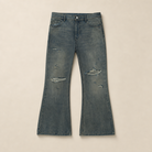 Mingstreet ASC launch still-life | SIMPLE PROJECT | Distressed Vintage Wash Flare Jeans | Blue | generated_missing_still_life_expansion