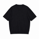Mingstreet ASC launch still-life | SIMPLE PROJECT | Cashmere Blend V Neck Knit T Shirt | Black | generated_extra_ready_product_colorway