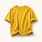 Mingstreet ASC launch still-life | SIMPLE PROJECT | Cashmere Blend V Neck Knit T Shirt | Yellow | ready_now_existing_asset
