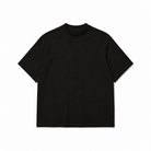 Mingstreet ASC launch still-life | SIMPLE PROJECT | Wool Blend Mock Neck T Shirt | Black | generated_extra_ready_product_colorway