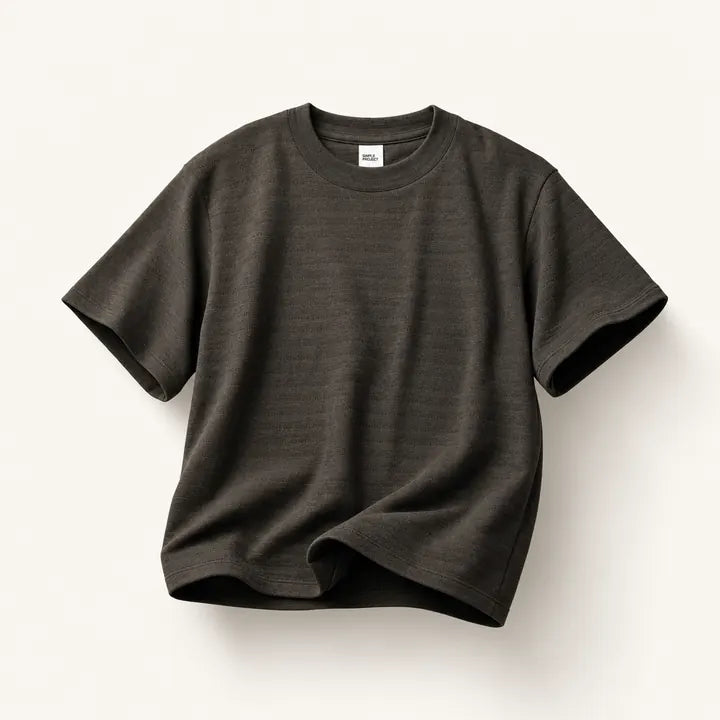 Mingstreet ASC launch still-life | SIMPLE PROJECT | Textured Diagonal Paneled T Shirt | Gray | ready_now_existing_asset