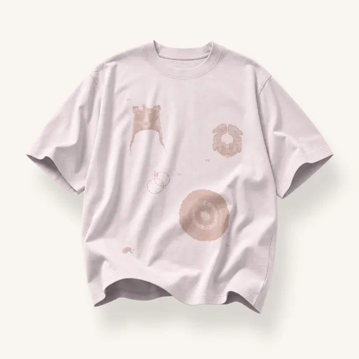 Mingstreet ASC launch still-life | SIMPLE PROJECT | Cotton Blend Graphic Print T Shirt | Lavender | ready_now_existing_asset