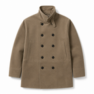 Mingstreet ASC launch still-life | SIMPLE PROJECT | Faux Suede Double Breasted Peacoat | Beige | generated_extra_ready_product_colorway