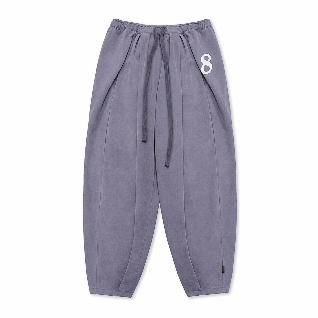 Mingstreet ASC launch still-life | MASONPRINCE | Wide Leg Inverted Pleat Sweatpants | Purple | generated_extra_ready_product_colorway