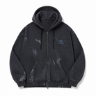 Mingstreet ASC launch still-life | MASONPRINCE | Distressed Painted Zip Up Hoodie | Charcoal | generated_extra_ready_product_colorway
