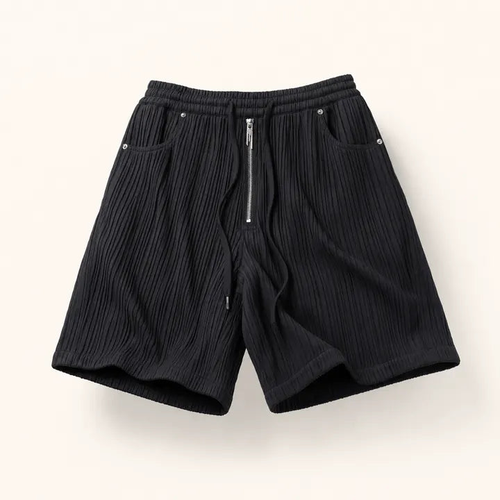 Mingstreet ASC launch still-life | BLINDNOPLAN | Textured Rivet Suit Shorts | Black | ready_now_existing_asset