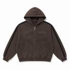 Mingstreet ASC launch still-life | BLINDNOPLAN | Distressed Embroidered Zip Up Hoodie | Brown | generated_extra_ready_product_colorway