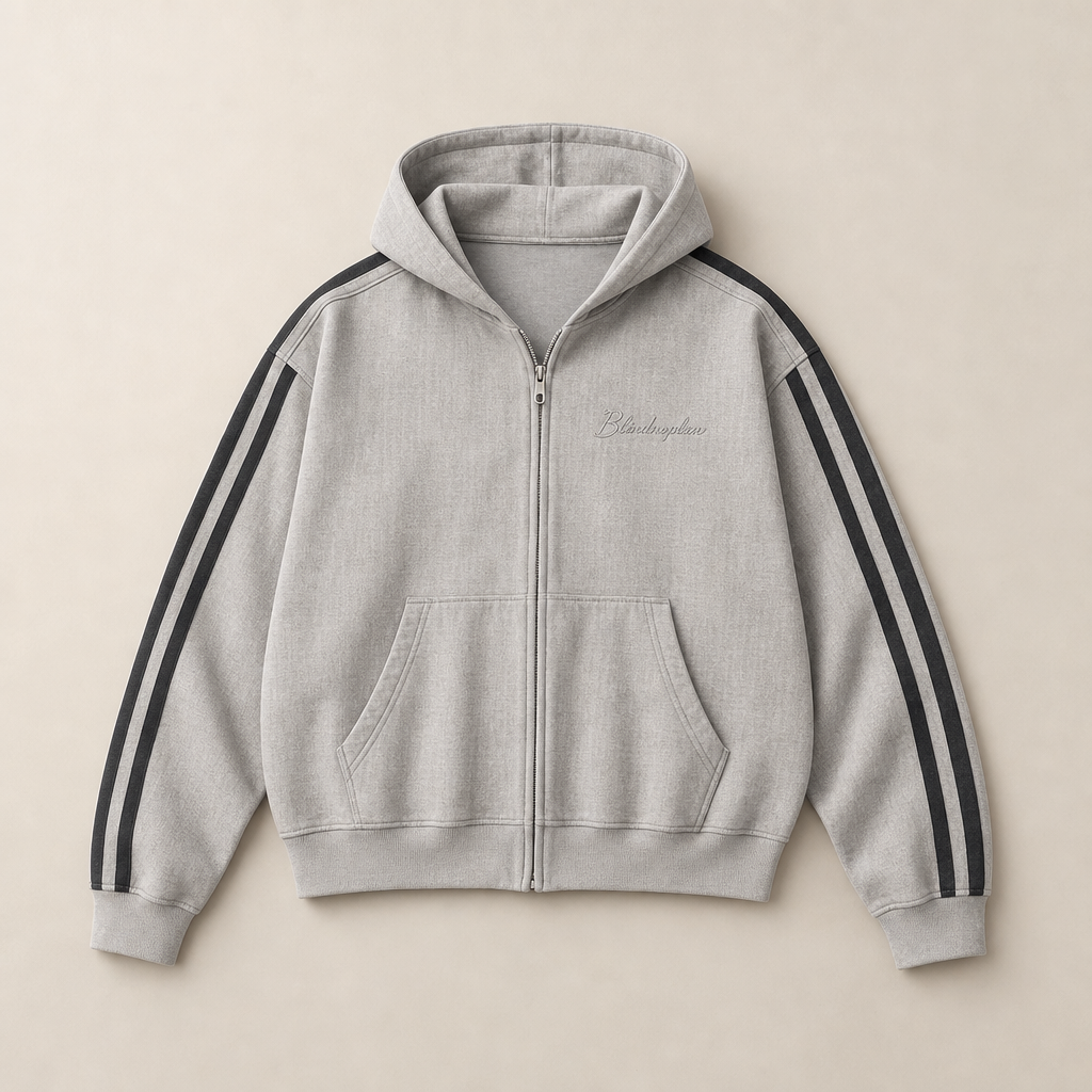 Mingstreet ASC launch still-life | BLINDNOPLAN | Distressed Embroidered Zip Up Hoodie | Gray | ready_now_uncrumpled_replacement