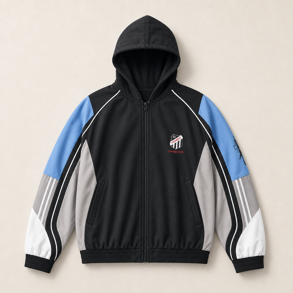 Mingstreet ASC launch still-life | BLINDNOPLAN | Color Blocked Hooded Track Jacket | Black | ready_now_uncrumpled_replacement