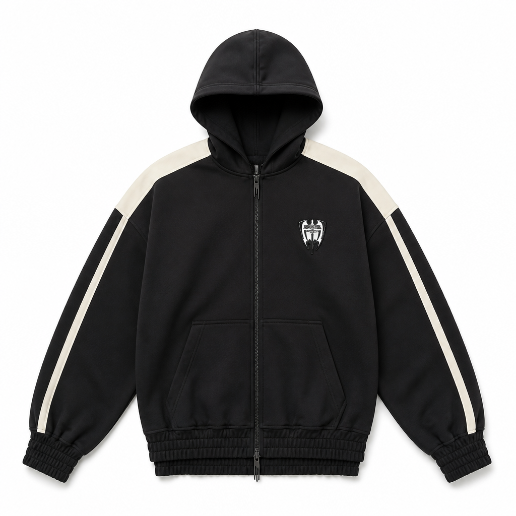 Mingstreet ASC launch still-life | BLINDNOPLAN | Hooded Colorblock Track Jacket | Black | generated_extra_ready_product_colorway