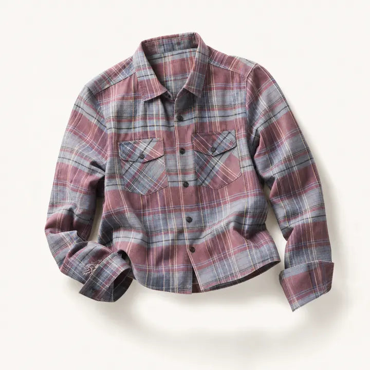 Mingstreet ASC launch still-life | BLINDNOPLAN | Cropped Plaid Button Down Shirt | Blue | ready_now_existing_asset