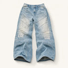 Mingstreet ASC launch still-life | BLINDNOPLAN | Paneled Embroidered Distressed Denim Pants | Blue | ready_now_existing_asset