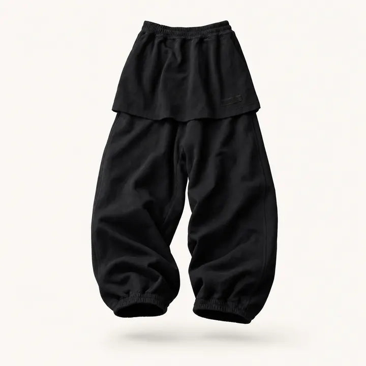 Mingstreet ASC launch still-life | BLINDNOPLAN | Layered Cotton Blend Sweatpants | Black | ready_now_existing_asset