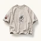 Mingstreet ASC launch still-life | BLINDNOPLAN | Wax Print Unicorn Graphic T Shirt | Beige | ready_now_existing_asset