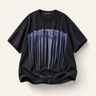 Mingstreet ASC launch still-life | BLINDNOPLAN | Stretched Slogan Print Cotton T Shirt | Black | ready_now_existing_asset