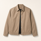 Mingstreet ASC launch still-life | MEDM | Collared Snap Front Jacket | Brown | ready_now_uncrumpled_replacement