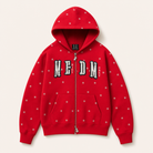 Mingstreet ASC launch still-life | MEDM | Fleece Lined Star Print Zip Hoodie | Red | ready_now_uncrumpled_replacement