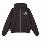 Mingstreet ASC launch still-life | MEDM | 3D Logo Two Way Zip Cotton Hoodie | Brown | generated_extra_ready_product_colorway