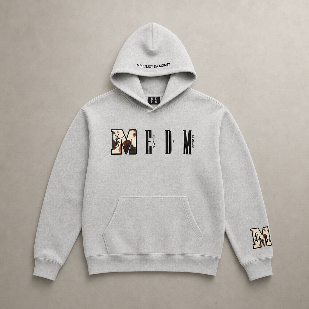 Mingstreet ASC launch still-life | MEDM | Animal Print Logo Pullover Hoodie | Gray | ready_now_uncrumpled_replacement
