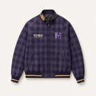 Mingstreet ASC launch still-life | MEDM | Embroidered JoJo Plaid Bomber Jacket | Purple | ready_now_uncrumpled_replacement