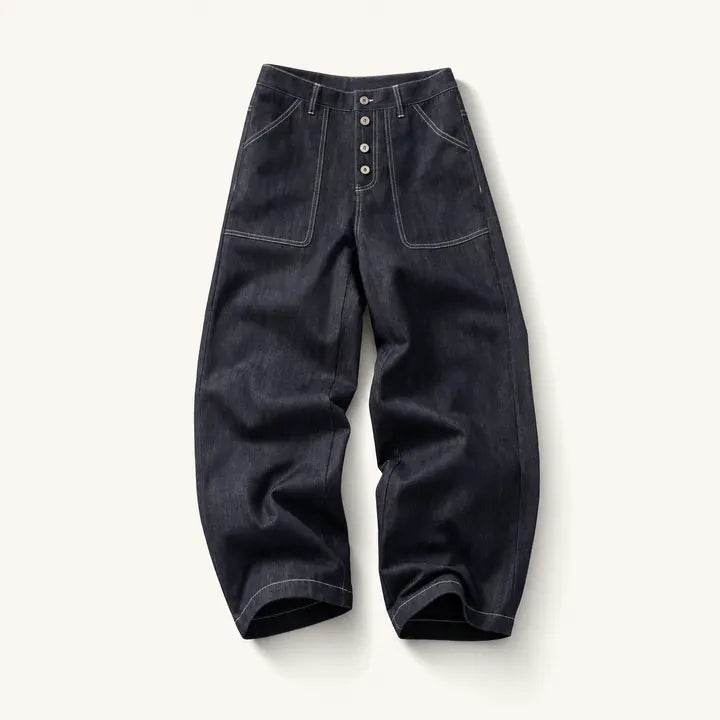 Mingstreet ASC launch still-life | MEDM | Contrast Stitch Raw Denim Jeans | Blue | ready_now_existing_asset