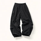 Mingstreet ASC launch still-life | MEDM | Glossy Piped Techwear Track Pants | Black | ready_now_existing_asset