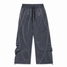 Mingstreet ASC launch still-life | MEDM | Glossy Piped Techwear Track Pants | Gray | generated_extra_ready_product_colorway
