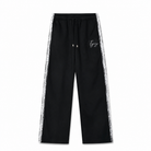 Mingstreet ASC launch still-life | MEDM | Lace Paneled Striped Track Pants | Black | generated_extra_ready_product_colorway