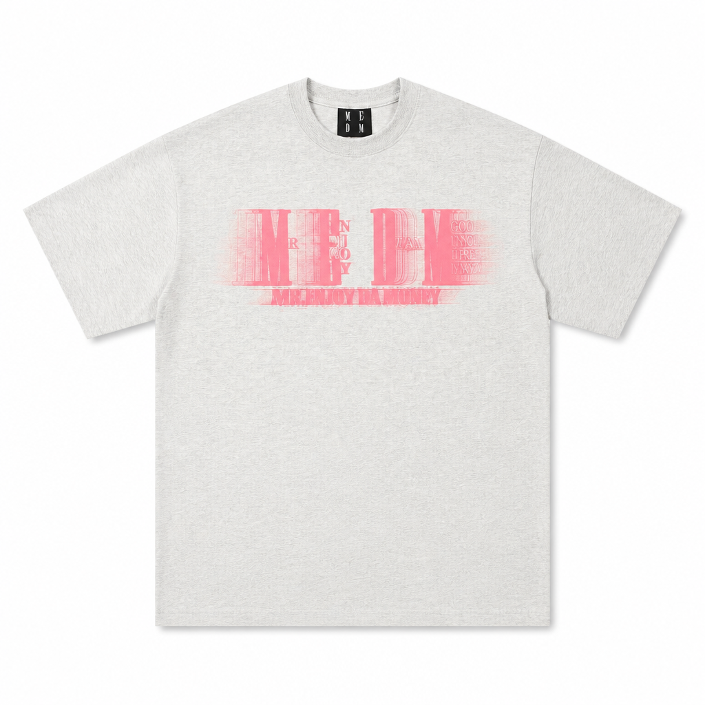 Mingstreet ASC launch still-life | MEDM | Glitch Logo Graphic Cotton T Shirt | Gray | generated_extra_ready_product_colorway