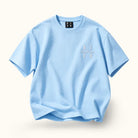 Mingstreet ASC launch still-life | MEDM | Tufted Logo Cotton T Shirt | Sky Blue | ready_now_existing_asset